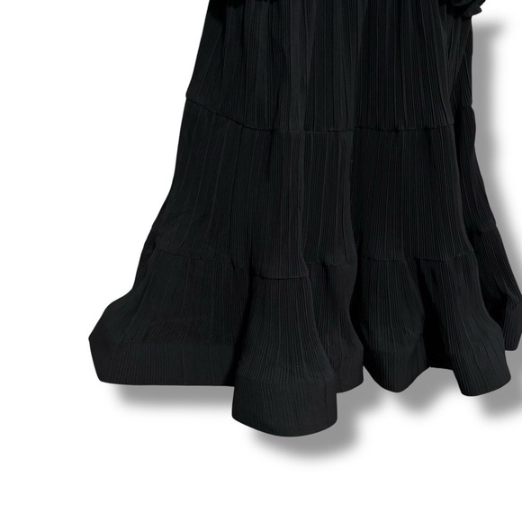 Ciebon Women's Saindhava Ruffle Pleated Mini Dress Black Size S 15.5x33 *Flaw - Picture 3 of 8
